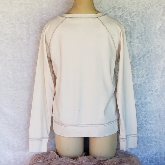 Eddie Bauer Cream Color Sweatshirt Size Small - Picture 3 of 5
